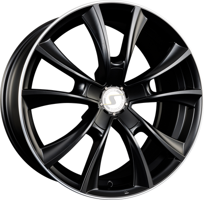 Schmidt REVOLUTION Stormer Satin Black Hornpoliert mit Softhorn Alufelge 8.5x18 Zoll ET43 LK 5x112 ML57.1 – Bild 2