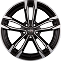 Arcasting Giorgione Black Glossy Polished Alufelge 10x20 Zoll ET40 LK 5x112 ML66.6
