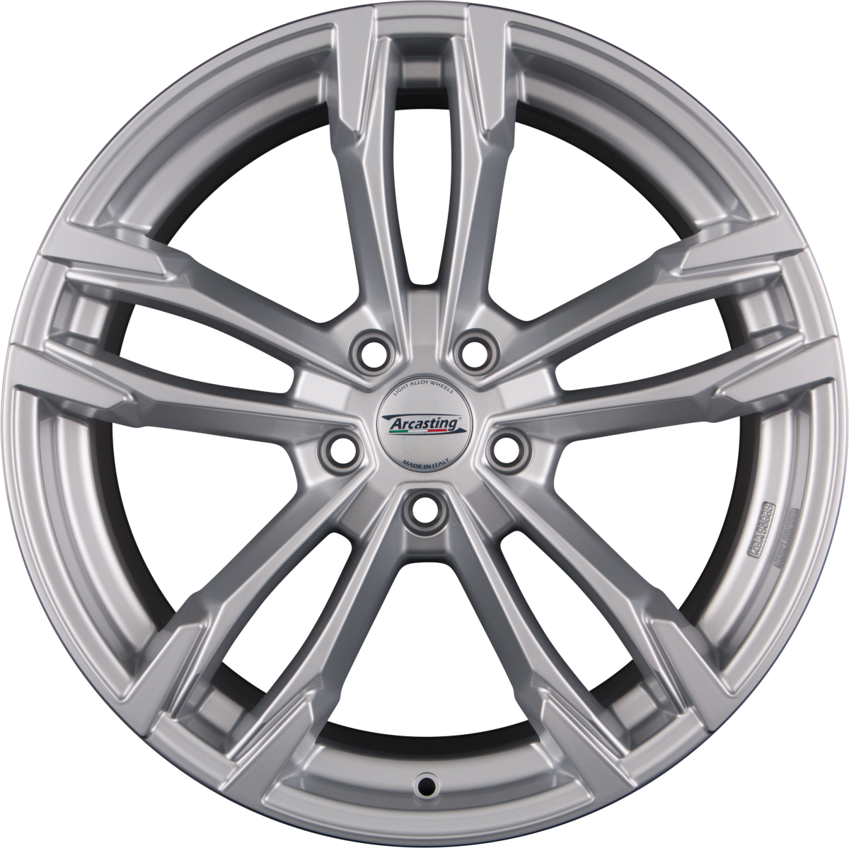 Arcasting Giorgione Silver Alufelge 7.5x19 Zoll ET48 LK 5x112 ML66.6