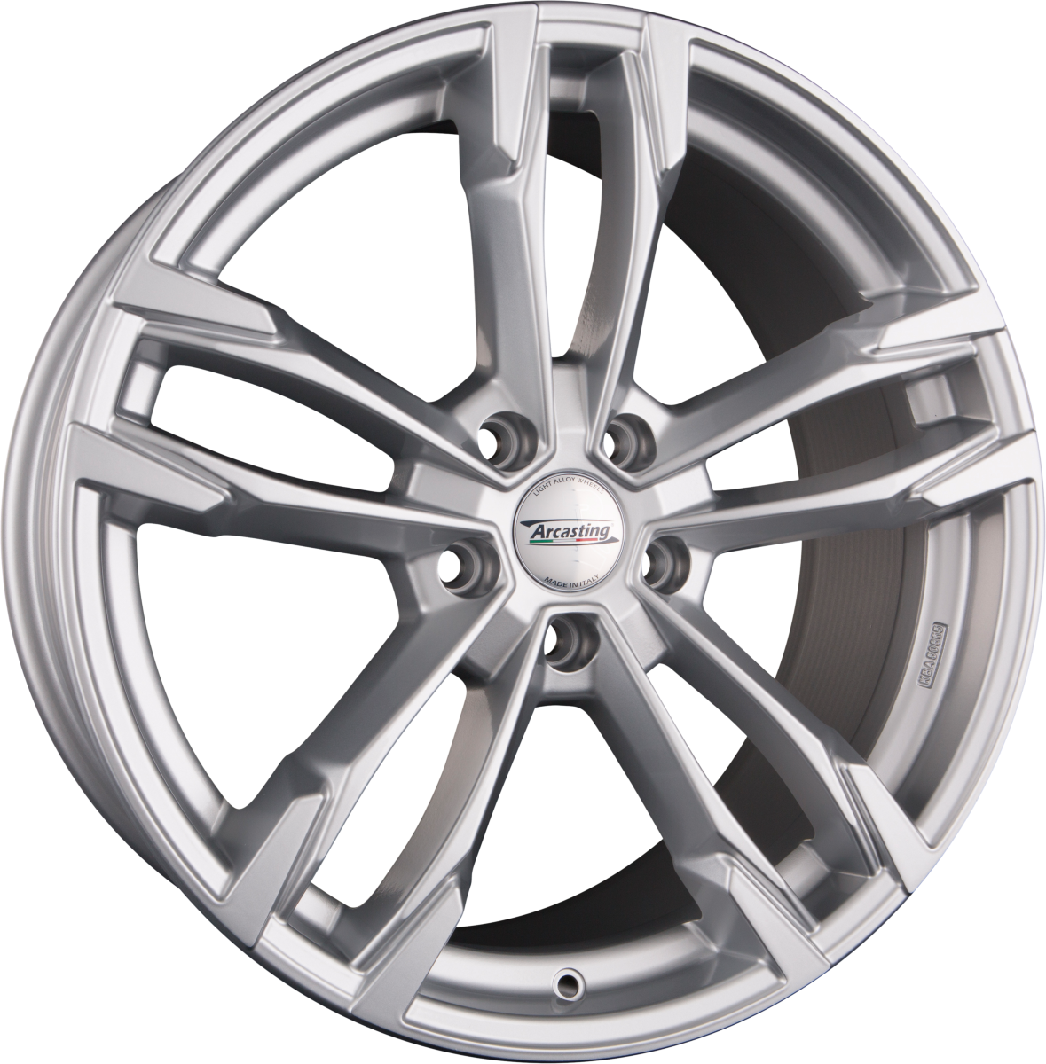 Arcasting Giorgione Silver Alufelge 7.5x19 Zoll ET48 LK 5x112 ML66.6 – Bild 2