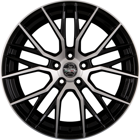 Arcasting Gladio black polished Alufelge 8.5x19 Zoll ET44 LK 5x114.3 ML67.1 – Bild 2