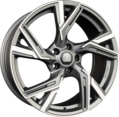 Arcasting Enea matt anthracite polished Alufelge 9.5x22 Zoll ET36 LK 5x112 ML66.6 – Bild 3