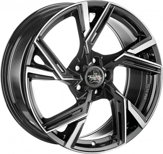 Arcasting Enea black polished 8.5x19 ET45 - LK5/114.3 ML72.6