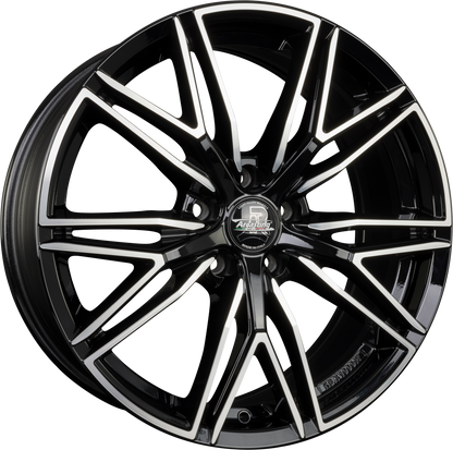 Arcasting Predator neros machined Alufelge 8x19 Zoll ET30 LK 5x120 ML72.6 – Bild 4