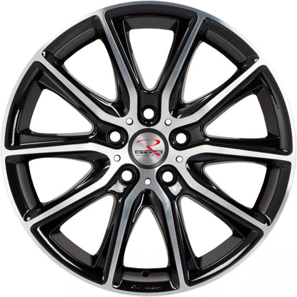 R-Style Wheels SR13 black front polished Alufelge 6.5x16 Zoll ET48 LK 5x114.3 ML70.4 – Bild 2