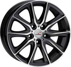 R-Style Wheels SR13 black front polished Alufelge 8x17 Zoll ET48 LK 5x112 ML70.4