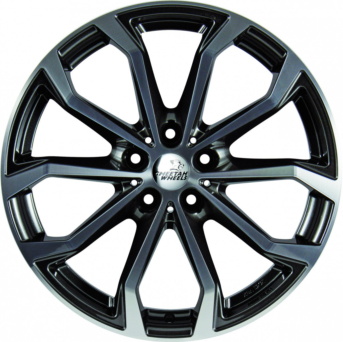 Cheetah Wheels CV.04 anthrazit polished 8x18 ET45 - LK5/114.3 ML70.4