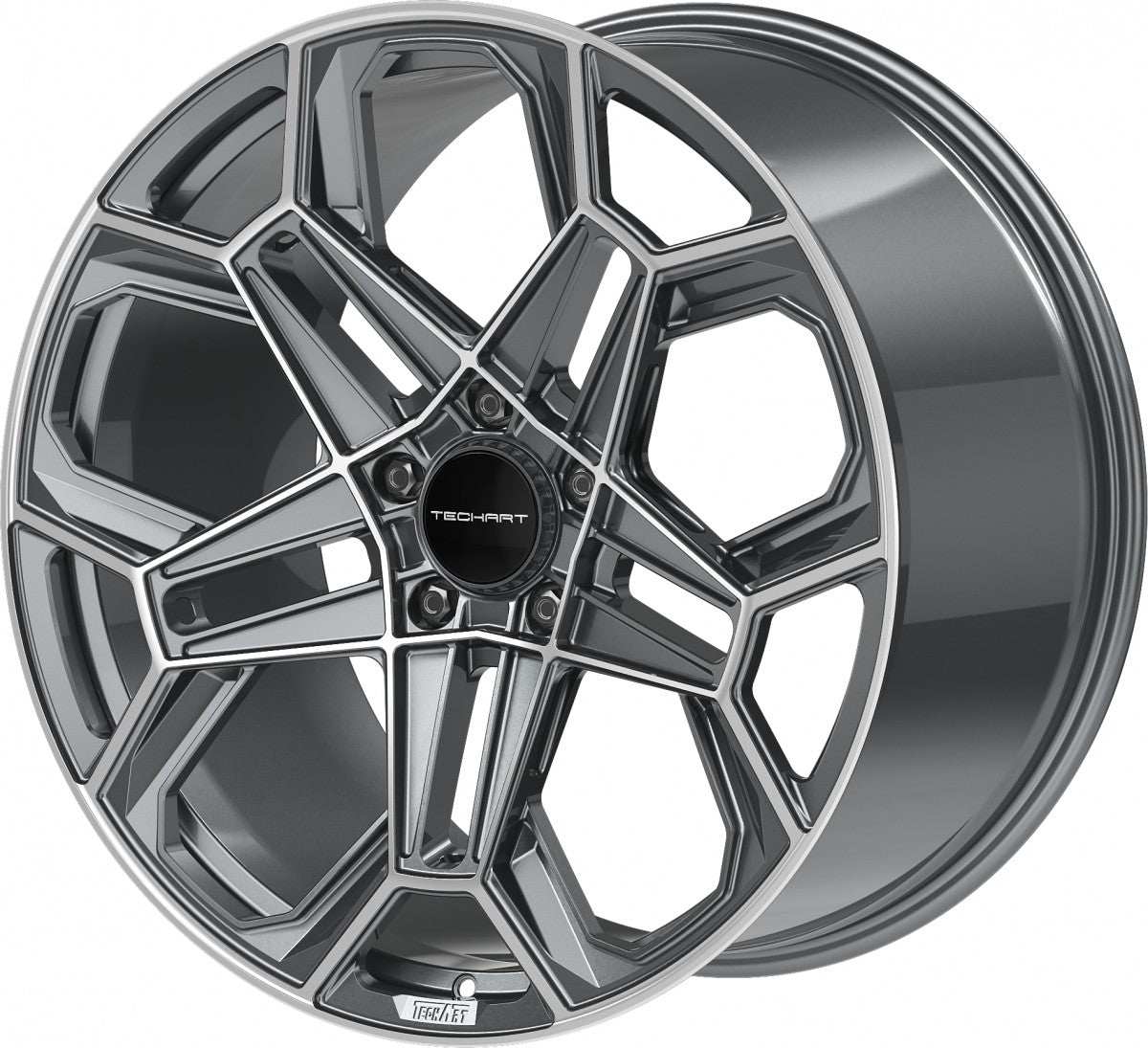 Proline Techart Daytona II grey polished Alufelge 9x20 Zoll ET46 LK 5x130 ML71.5 – Bild 8