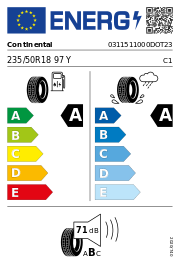 Continental Ecocontact 6 MGT DOT23 235/50 R18 97Y Sommer DOT DOT23 – EU-Reifenlabel