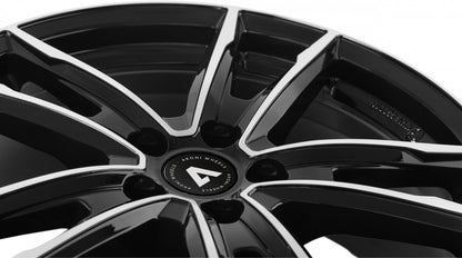 Akoni AK08 black polished Alufelge 8x19 Zoll ET44 LK 5x112 ML57.1 – Bild 4