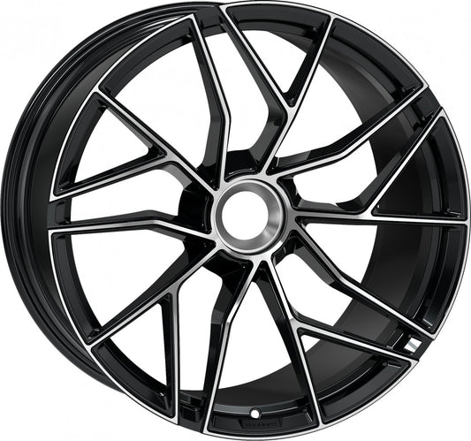 Proline Techart Formula VII Race black polished Alufelge 9.5x20 Zoll ET42 LK 1x1 ML84