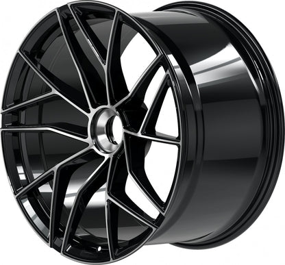 Proline Techart Formula VII Race black polished Alufelge 9.5x20 Zoll ET42 LK 1x1 ML84 – Bild 9