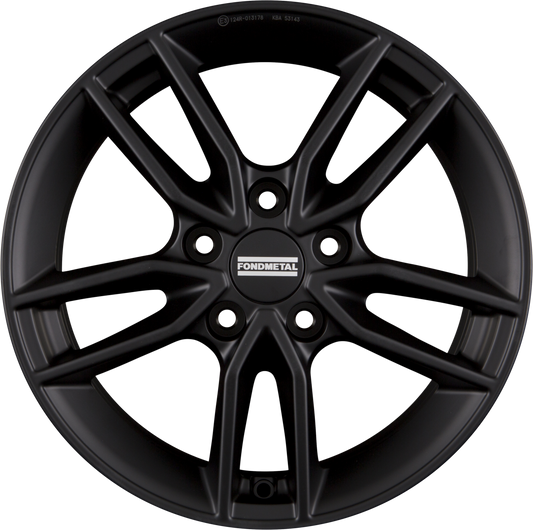 Fondmetal Koros Matt Black Alufelge 9.5x19 Zoll ET45 LK 5x114.3 ML64.1