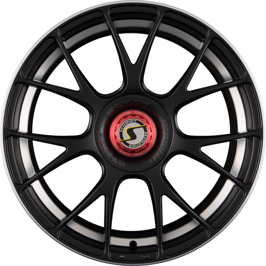 Schmidt REVOLUTION Gambit Satin Black mit Centerlock Deckel Alufelge 8.5x19 Zoll ET43 LK 5x114.3 ML67.1