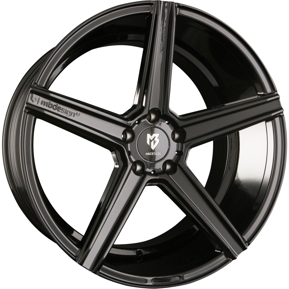Mbdesign KV1 Schwarz Glänzend Alufelge 8.5x19 Zoll ET43 LK 5x112 ML75 – Bild 2