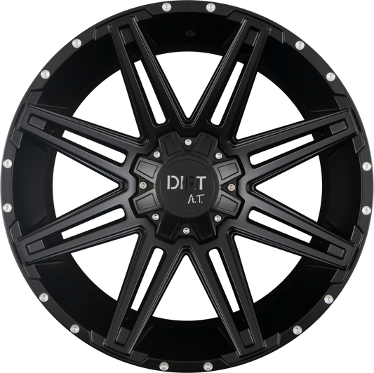 Dirt A.T. D88 Matte Black Milled Rivets (MBMR) Alufelge 9x18 Zoll ET25 LK 6x135 ML106.1
