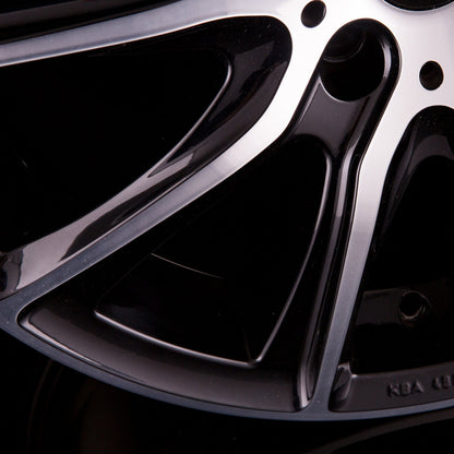 R Style SR13 Black Front Polished Alufelge 6.5x16 Zoll ET38 LK 5x114.3 ML70.4 – Bild 3