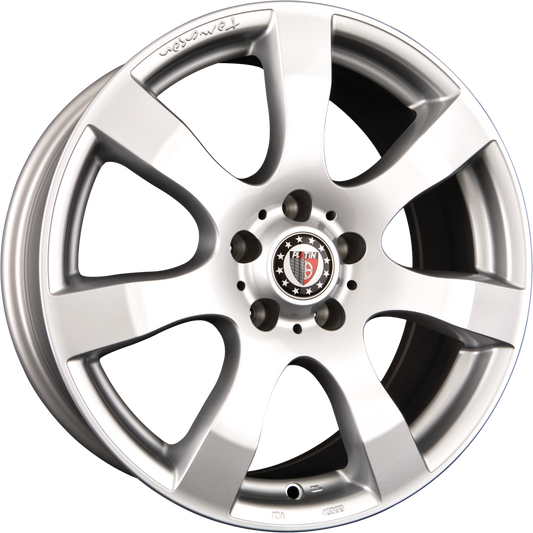 Platin P 55 Silber Alufelge 6.5x16 Zoll ET40 LK 5x127 ML71.6 – Bild 2