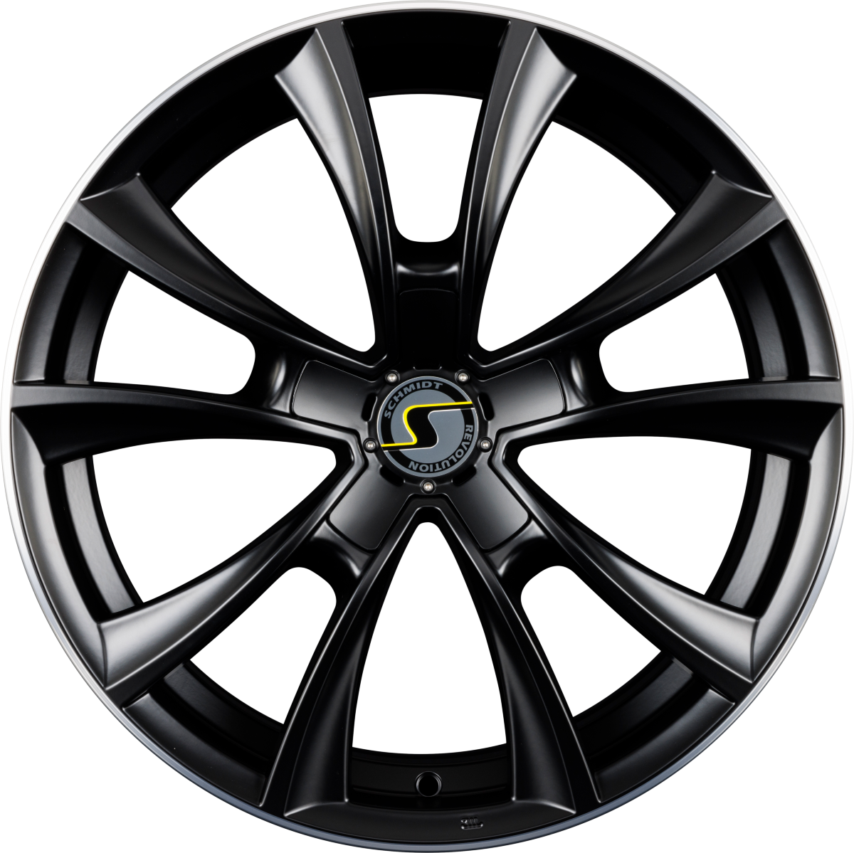 Schmidt REVOLUTION Stormer Satin Black Hornpoliert mit Softhorn Alufelge 8.5x18 Zoll ET43 LK 5x100 ML57.1