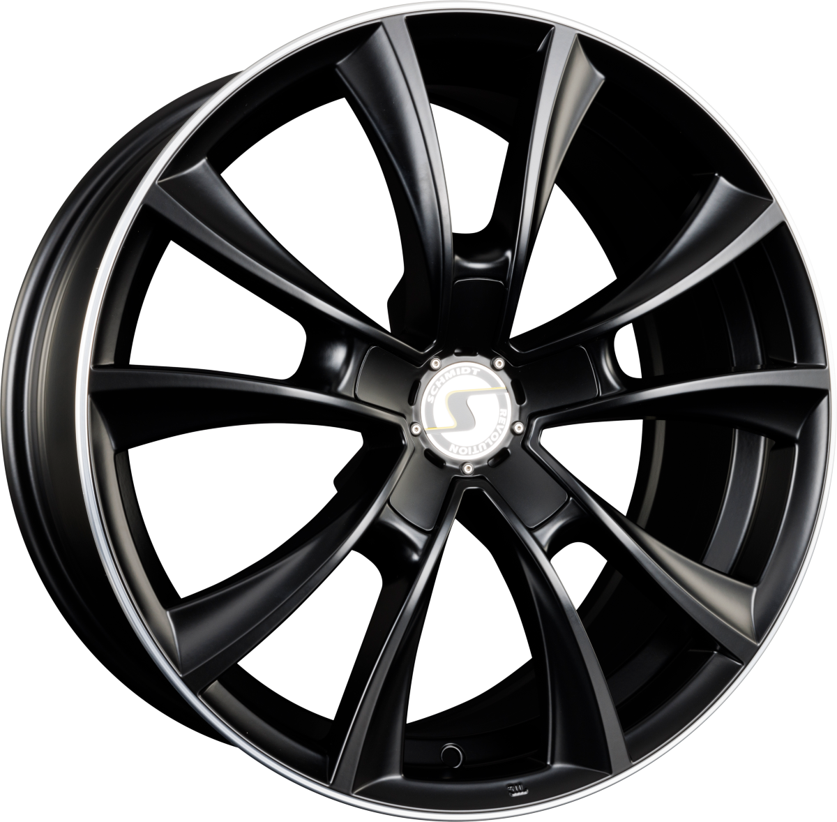 Schmidt REVOLUTION Stormer Satin Black Hornpoliert mit Softhorn Alufelge 8.5x18 Zoll ET43 LK 5x100 ML57.1 – Bild 2