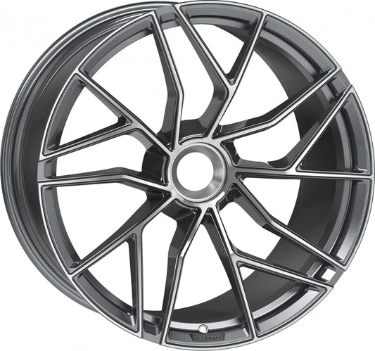 Proline Techart Formula VII Race grey polished Alufelge 9.5x20 Zoll ET42 LK 1x1 ML84