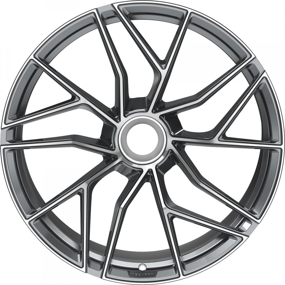 Proline Techart Formula VII Race grey polished Alufelge 9.5x20 Zoll ET42 LK 1x1 ML84 – Bild 2