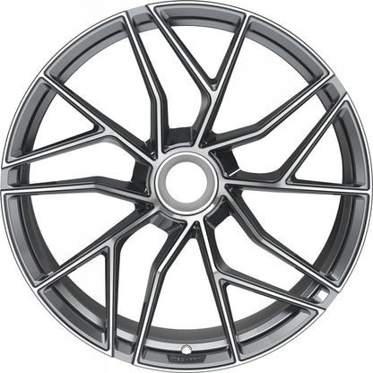 Proline Techart Formula VII Race grey polished Alufelge 9.5x20 Zoll ET42 LK 1x1 ML84 – Bild 2
