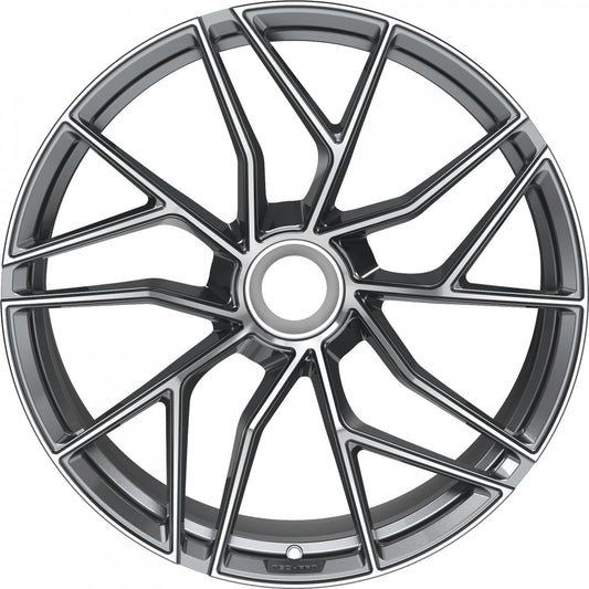 Proline Techart Formula VII Race grey polished Alufelge 9.5x20 Zoll ET42 LK 1x1 ML84 – Bild 2