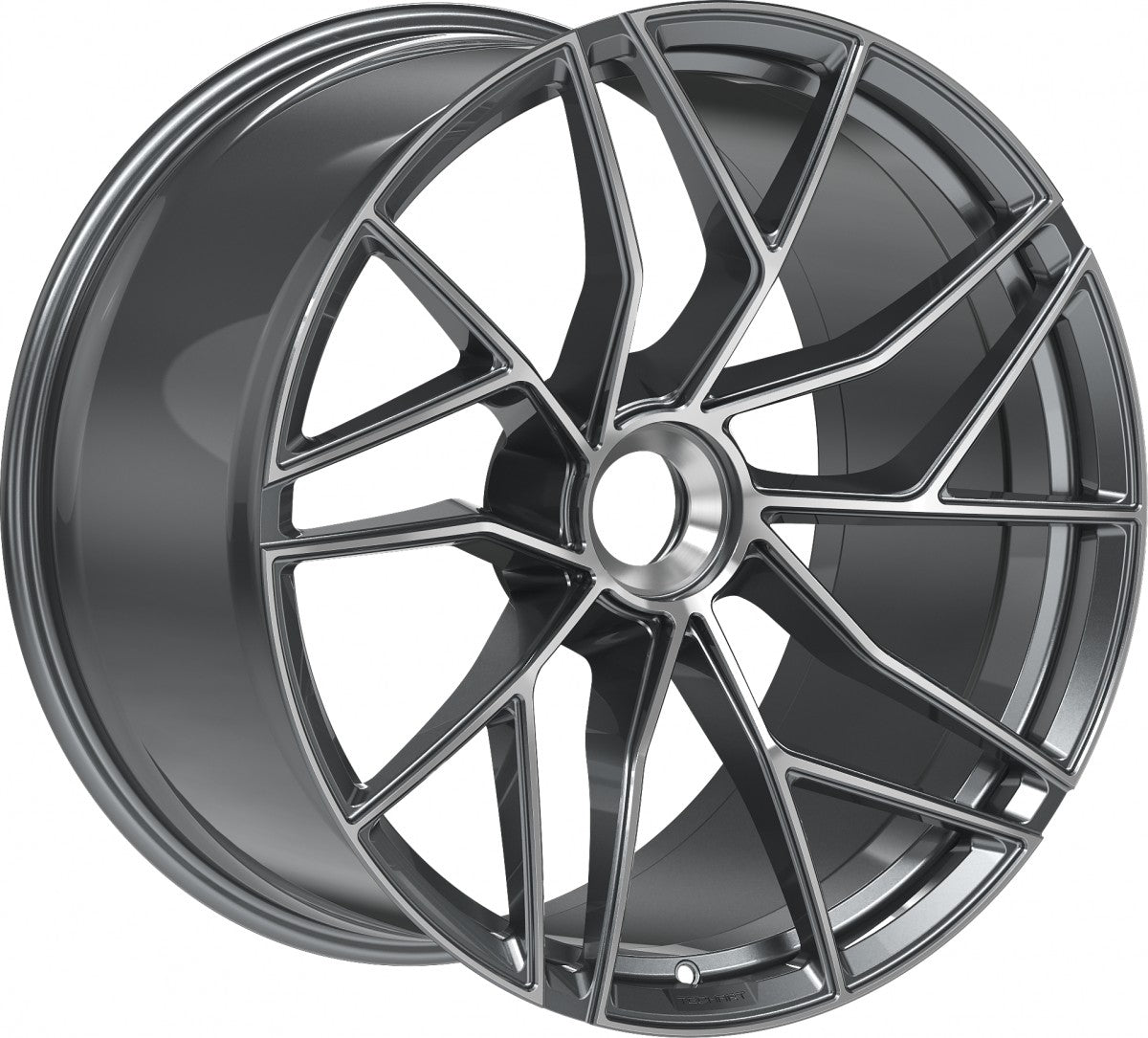 Proline Techart Formula VII Race grey polished Alufelge 9.5x20 Zoll ET42 LK 1x1 ML84 – Bild 3
