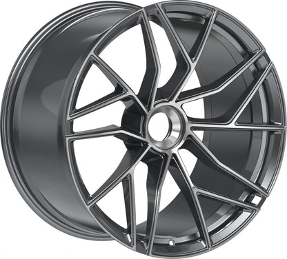 Proline Techart Formula VII Race grey polished Alufelge 9.5x20 Zoll ET42 LK 1x1 ML84 – Bild 3