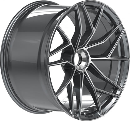 Proline Techart Formula VII Race grey polished Alufelge 9.5x20 Zoll ET42 LK 1x1 ML84 – Bild 4