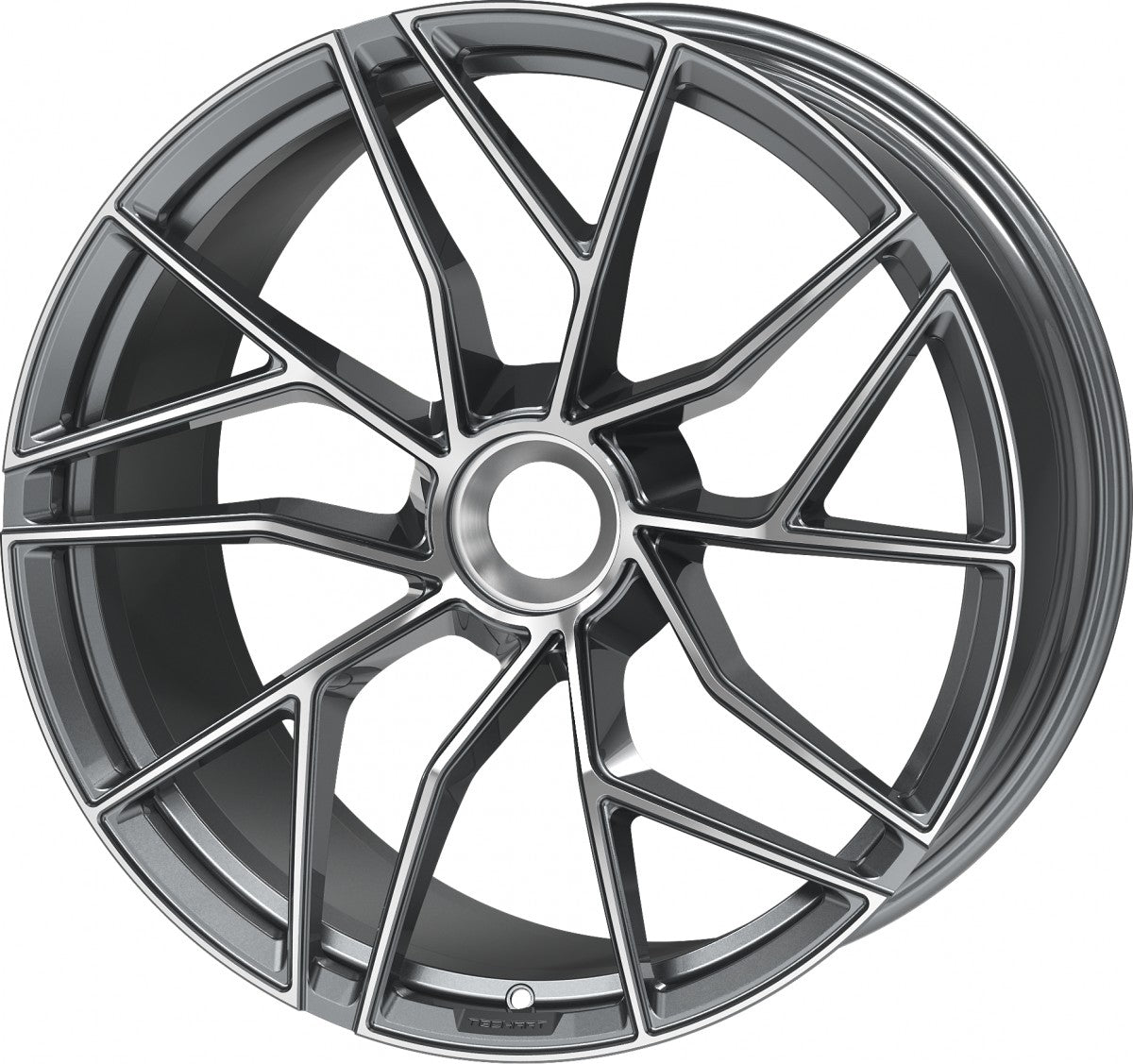 Proline Techart Formula VII Race grey polished Alufelge 9.5x20 Zoll ET42 LK 1x1 ML84 – Bild 7