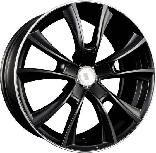 Schmidt REVOLUTION Stormer Satin Black Hornpoliert mit Softhorn Alufelge 8.5x18 Zoll ET40 LK 5x114.3 ML70.7 – Bild 2