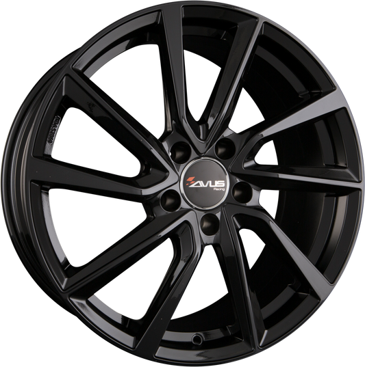 Avus Racing AC-518 Black Alufelge 8x18 Zoll ET50 LK 5x108 ML73.1 – Bild 2