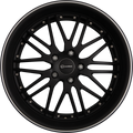 Emotion Wheels Wasabi Schwarz Matt mit Aussenring Poliert Alufelge 8x18 Zoll ET35 LK 5x100 ML63.4