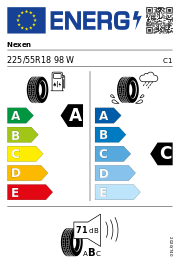 Nexen N Fera Sport DOT23 DEMO 225/55 R18 98W Sommer DOT DOT23 – EU-Reifenlabel
