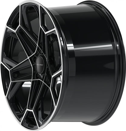 Proline Techart Daytona II black polished Alufelge 9x21 Zoll ET43 LK 5x130 ML71.5 – Bild 10