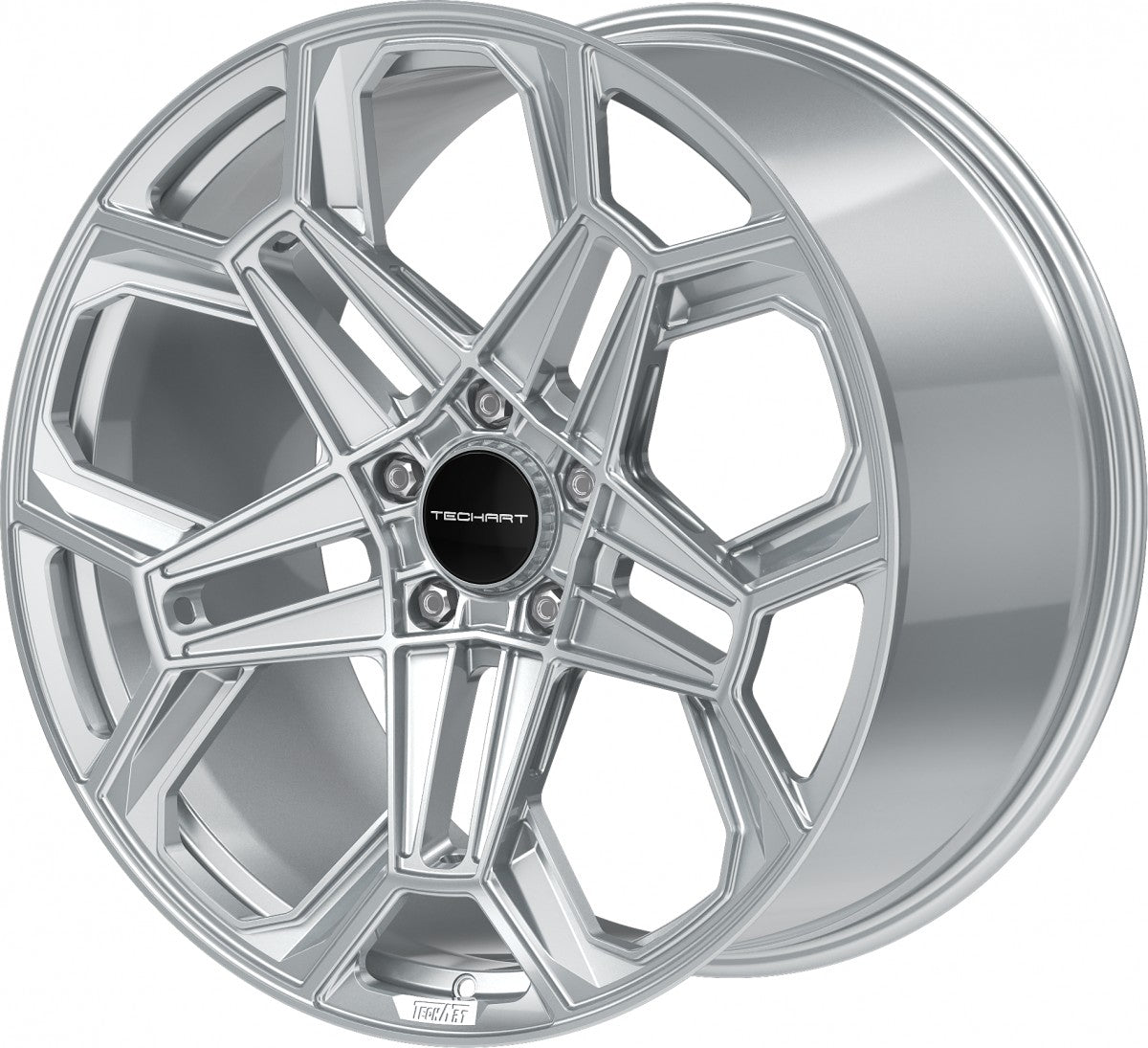 Proline Techart Daytona II arctic silver Alufelge 9x21 Zoll ET43 LK 5x130 ML71.5 – Bild 8