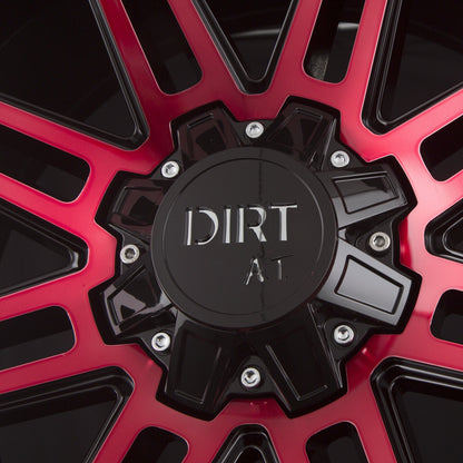 Dirt A.T. D88 Gloss Black Red Face Alufelge 10x22 Zoll ET-20 LK 6x135 ML106.1 – Bild 4