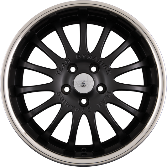 Team Dynamics Equinox Racing-Flat-Black + Edelstahltiefbettring Alufelge 9x18 Zoll ET35 LK 5x112 ML73.1