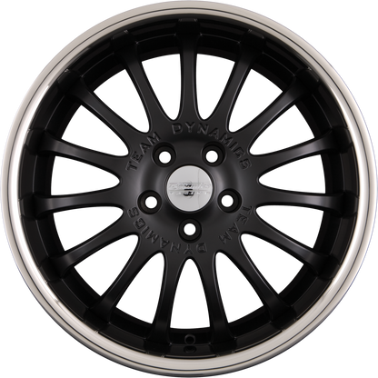 Team Dynamics Equinox Racing-Flat-Black + Edelstahltiefbettring Alufelge 9x18 Zoll ET35 LK 5x112 ML73.1
