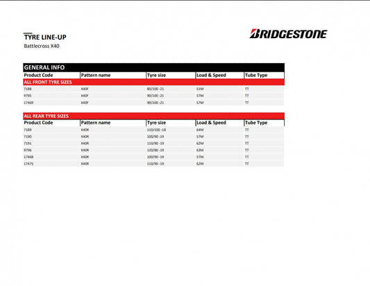 Bridgestone Battlecross X40 HARD NHS (TT) 110/90-19 62M Sommer – Bild 2