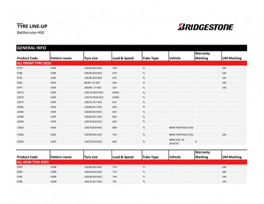 Bridgestone Battlecruise H50 R 180/70 R16 77H Sommer