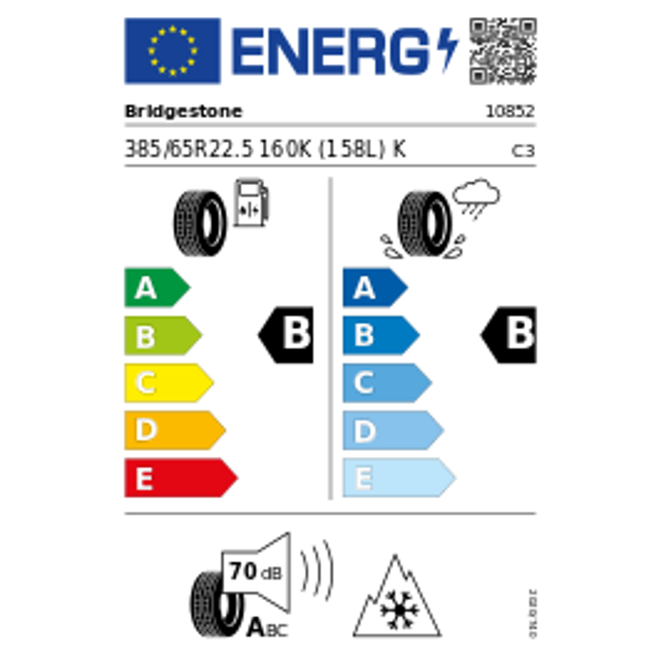 Bridgestone Duravis R-Trailer 002 385/65 R22.5 160K Ganzjahr – Bild 2
