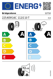 Bridgestone Duravis R660 Eco 225/65 R16 112/110T Sommer