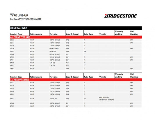 Bridgestone AX41 4/ R18 59P Sommer