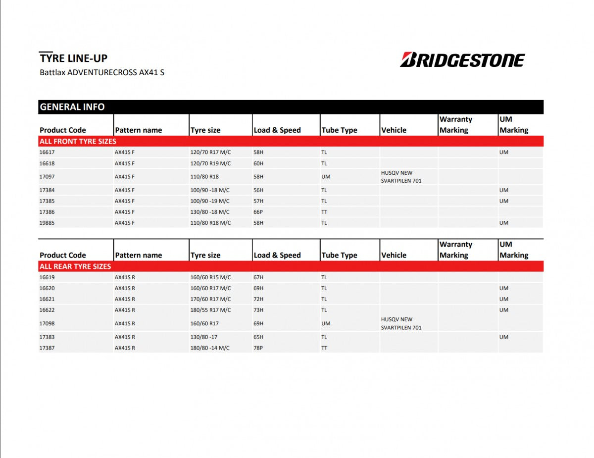 Bridgestone AX41S 100/90 R18 56H Sommer