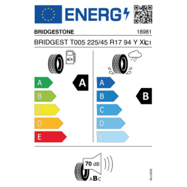 Bridgestone Turanza T005 225/45 R17 94Y Sommer – Bild 2