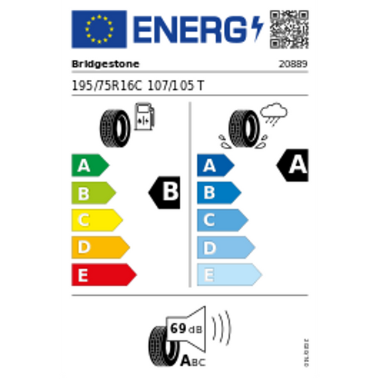 Bridgestone Duravis VAN 195/75R16C 107/105T Sommer – Bild 2