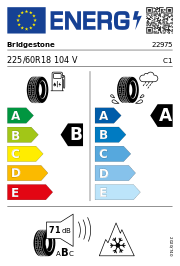 Bridgestone Weather Control A005 XL 3PMSF 225/60 R18 104V Ganzjahr